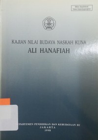 Kajian Nilai Budaya Naskah Kuna Ali Hanafiah