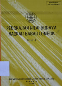 PENGKAJIAN NILAI BUDAYA NASKAH BABAD LOMBOK