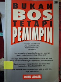 BUKAN BOS TAPI PEMIMPIN