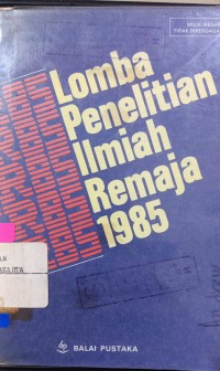 Lomba Penelitian ilmiah remaja 1985