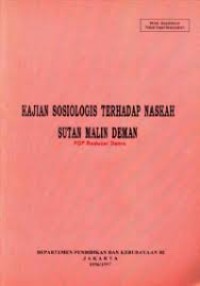 Kajian Sosiologis terhadap Naskah Sutan Malin Deman