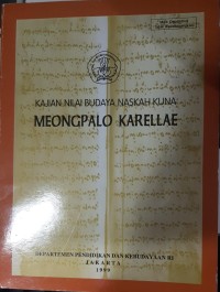 Image of KAJIAN NILAI BUDAYA NASKAH KUNA MEONGPALO KARELLAE