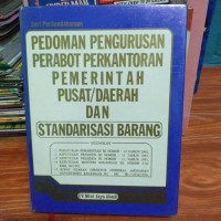 Image of Pedoman Pengurusan Perabot Perkantoran Pemerintah Pusat/Daerah dan Standarisasi Barang