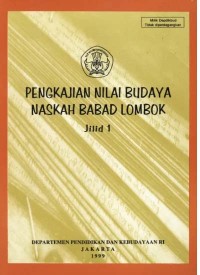 Image of Pengkajian Nilai Budaya Naskah Babad Lombok