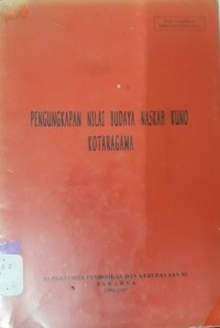 Image of Pengungkapan Nilai Budaya Naskah Kuno Kotaragama